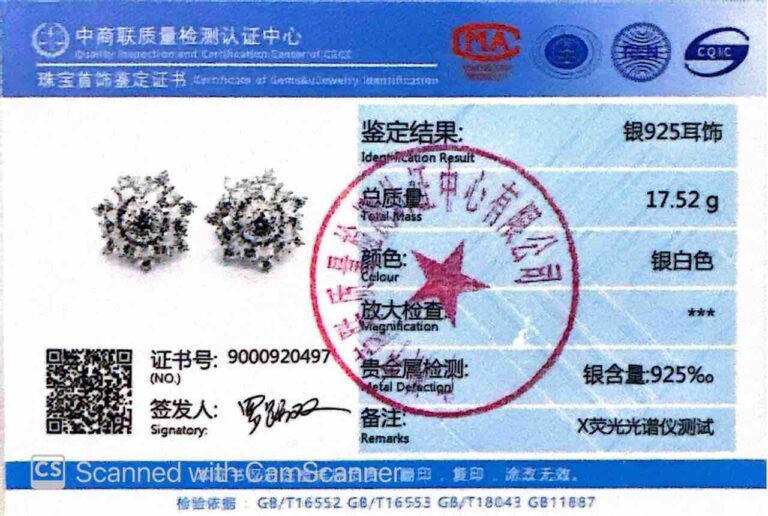 Melika White Floral Design Clip Earrings In 925 Silver High Quality Certified Lab Crafted Stones