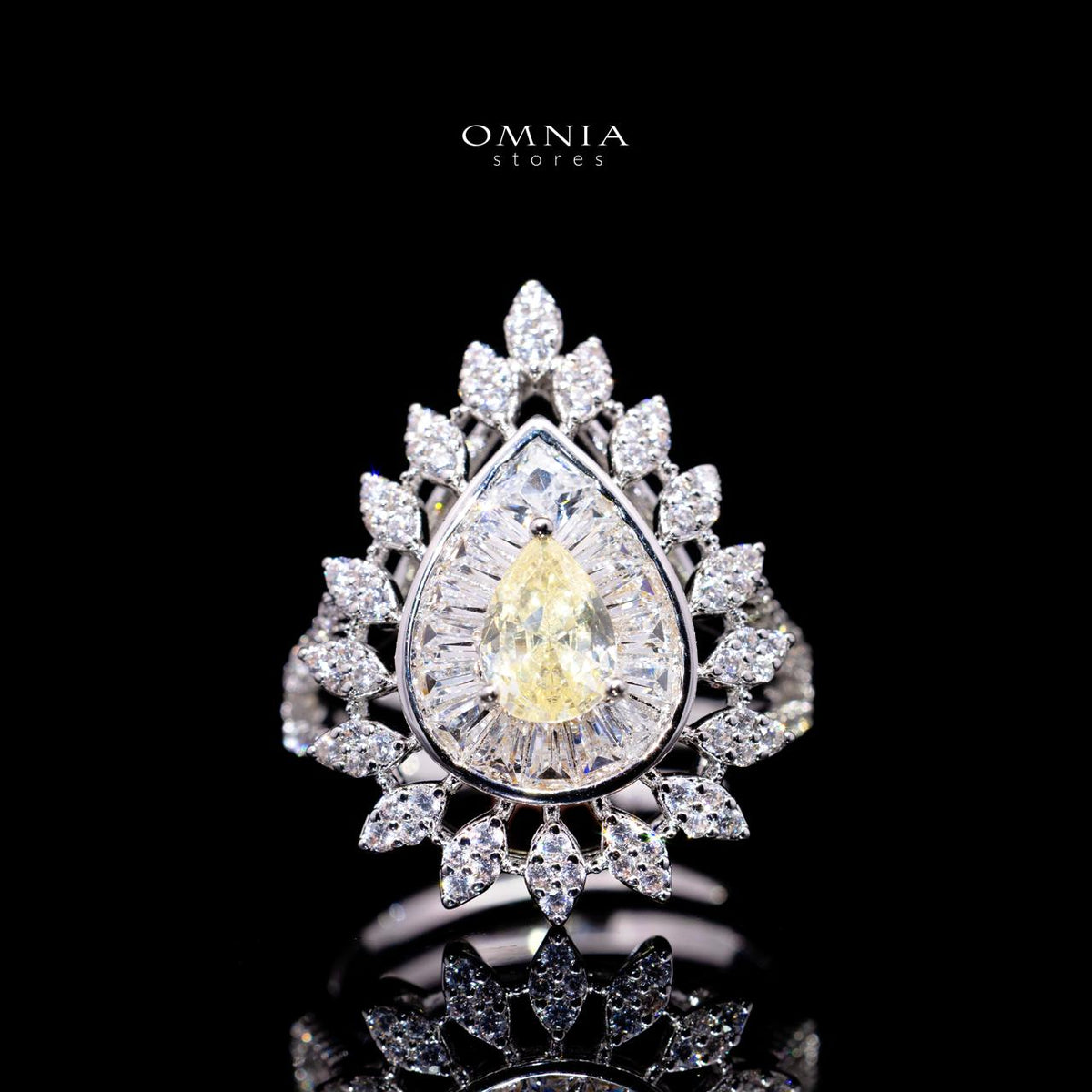 Keyla Yellow Luxury Bridal Long Chain Full Set with High-Quality Simulated Diamonds